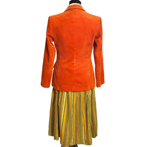 Rare Free People Vintage Deadstock Striped A-line Skirt NWT NOS Sz 12 Chartreuse - Picture 7 of 16